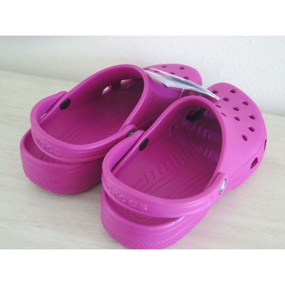 Crocs 10001-6SV Men's Sz 8 Women's Sz 10 Fuchsia Fun Classic Clogs - Picture 2 of 9
